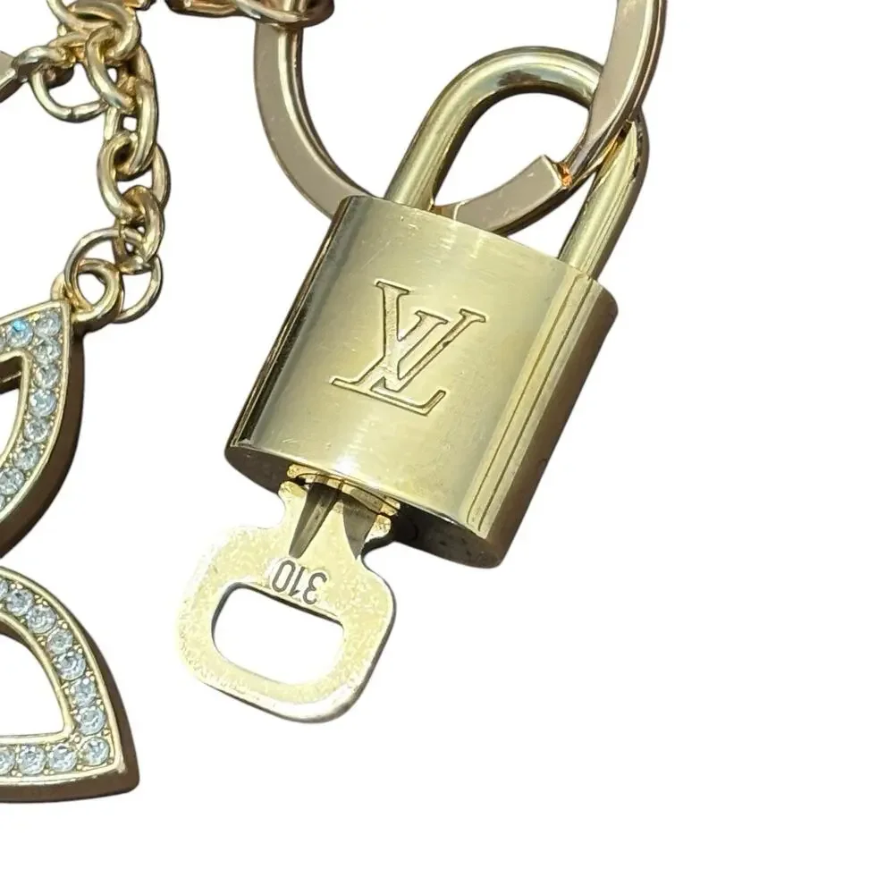 Authentic Louis Vuitton Lock & Key Set #310‎ On An Unbranded Keychain - Picture 3 of 8